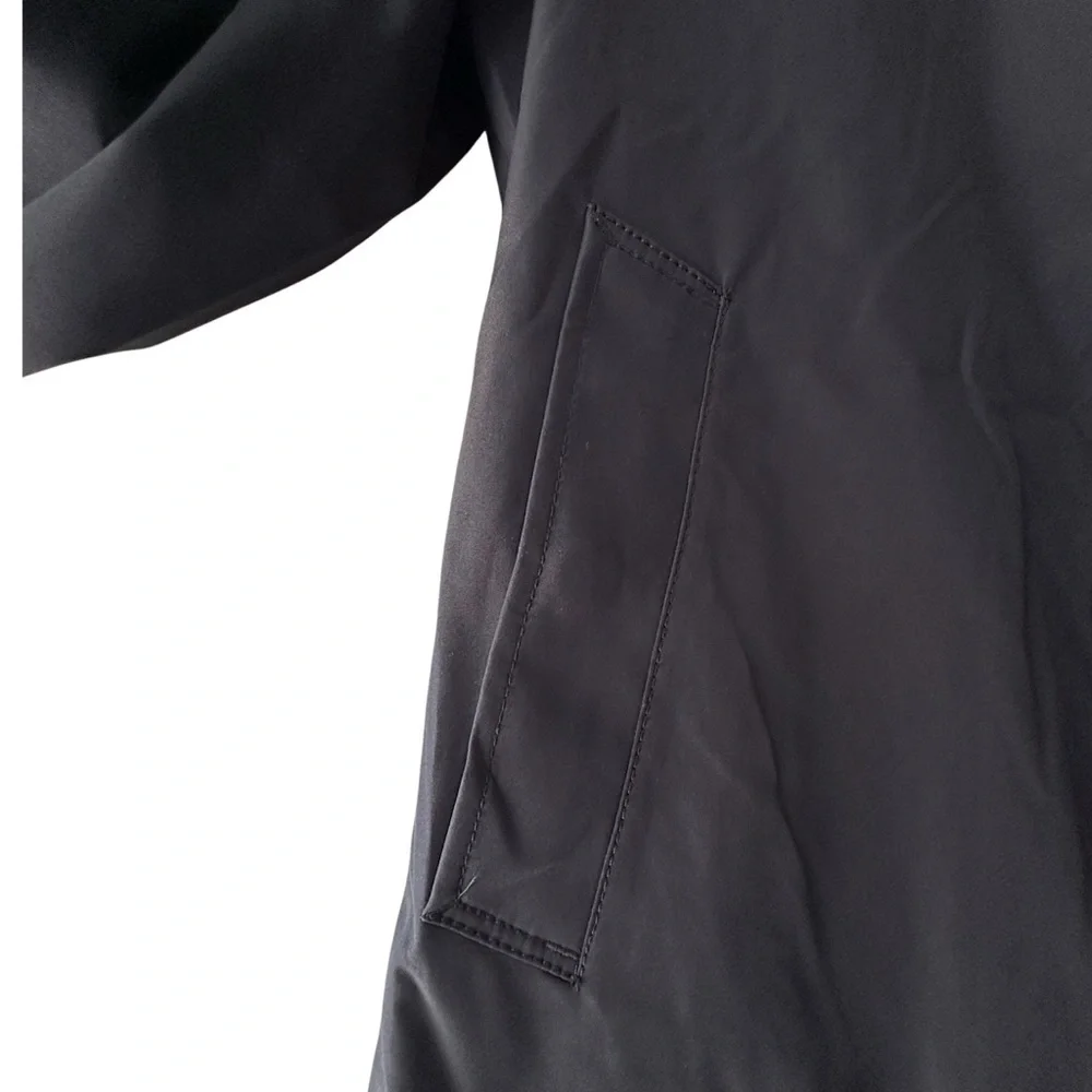 BANANA REPUBLIC NWOT MEN’S BLACK ZIP FRONT JACKET SNAP COLLAR | SMALL